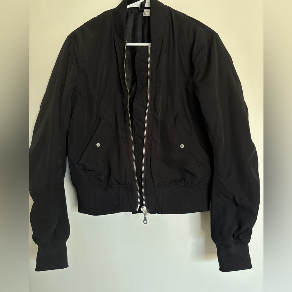 H&M Classic Black Bomber Jacket